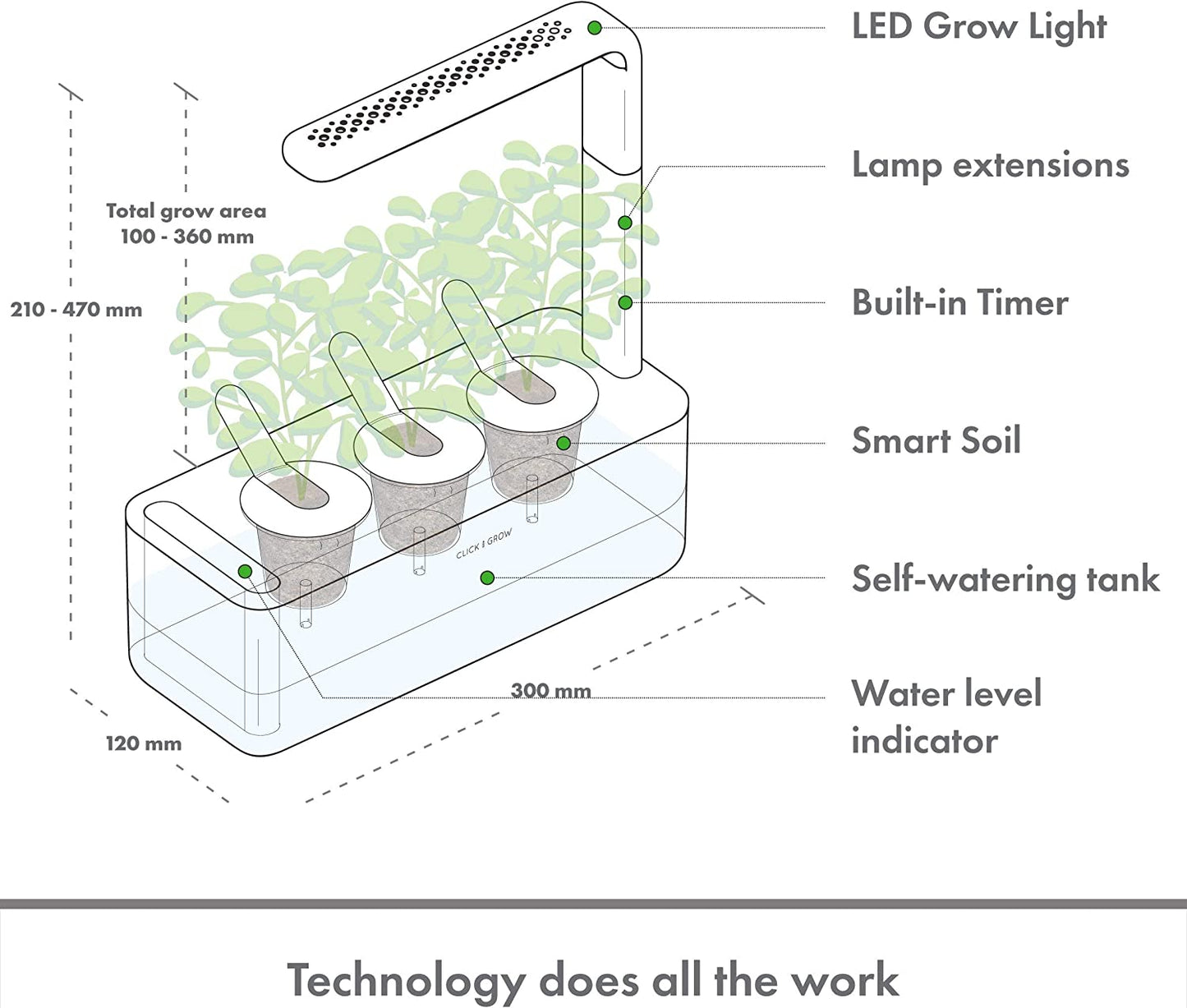 Indoor Herb Garden Kit with Grow Light | Smart Garden for Home Kitchen Windowsill | Easier than Hydroponics Growing System | Vegetable Gardening Starter (3 Basil Pods Included), Grey