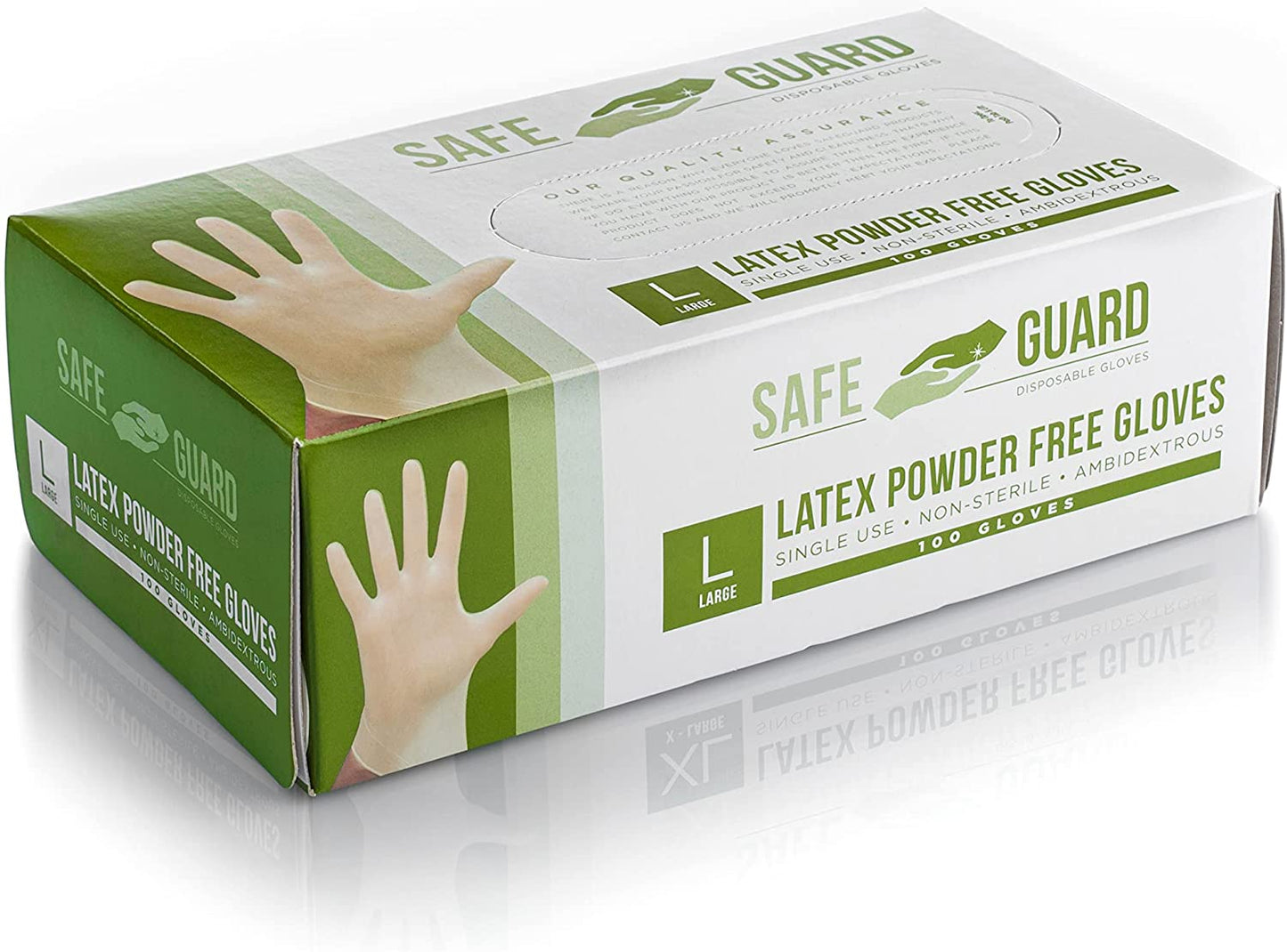 Latex Powder Free Gloves, Large, 100 Count (Pack of 1),White