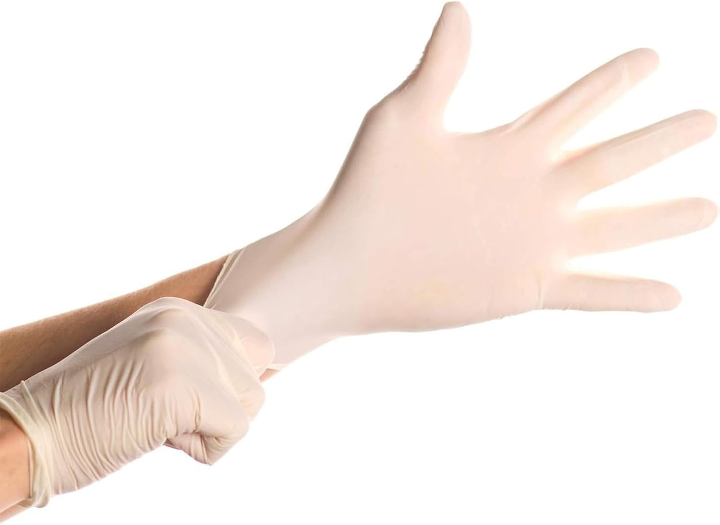 Latex Powder Free Gloves, Large, 100 Count (Pack of 1),White