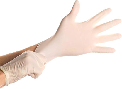 Latex Powder Free Gloves, Large, 100 Count (Pack of 1),White